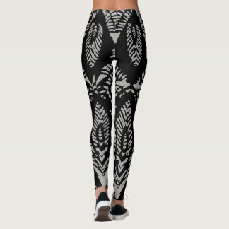 Black and Grey Tribal Pattern Leggings