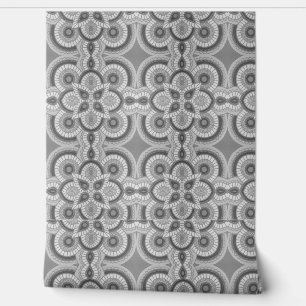 Black and grey Tribal wallpaper 2' x 4'