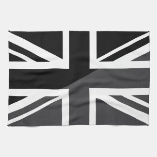 Black and grey Union Jack British(UK) Flag Tea Towel