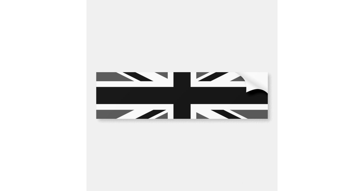 Black and Grey Union Jack Bumper Sticker Zazzle Black and Grey Union Jack Bumper Sticker Zazzle