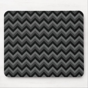 Black and Grey Zig Zag Pattern. Mouse Mat