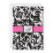 Black and Hot Pink Damask Wedding Invitations