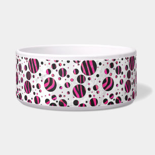 Black and Hot Pink Piloka Dot Zebra