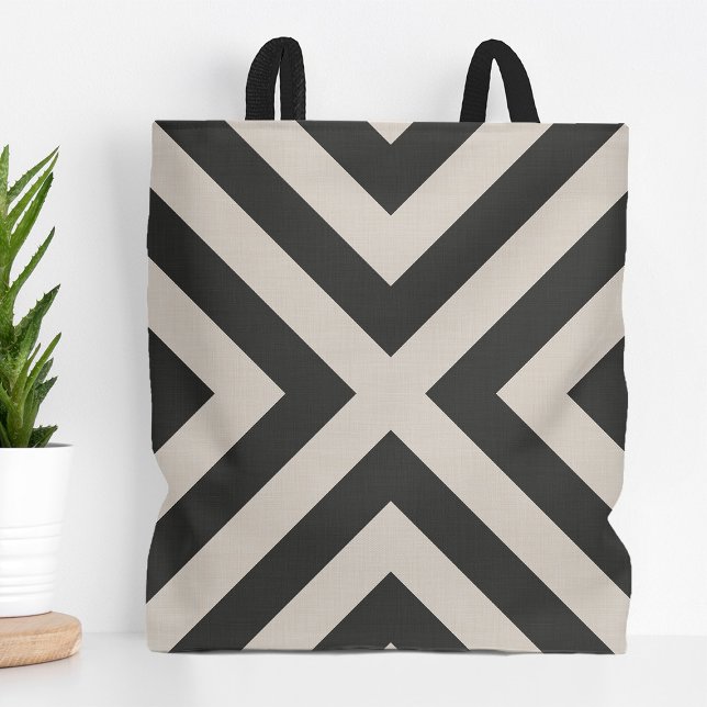 Black and Ivory Diamond X | Modern Farmhouse Tote Bag (Creator Uploaded)