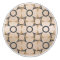 Black and Khaki Diamond Shape Ceramic Knob/Pull