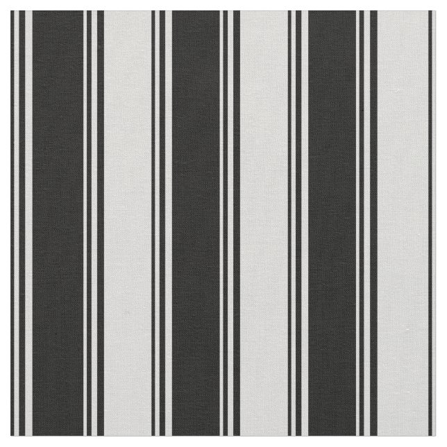 Black and Light Grey Coloured Lines Fabric (Close Up)
