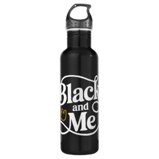 Black and Me - Bold Minimalist Typography Design 710 Ml Water Bottle