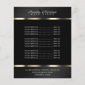 Black and metal faux texture prices flyer (Back)