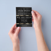 Black and metal faux texture prices flyer (Hand)