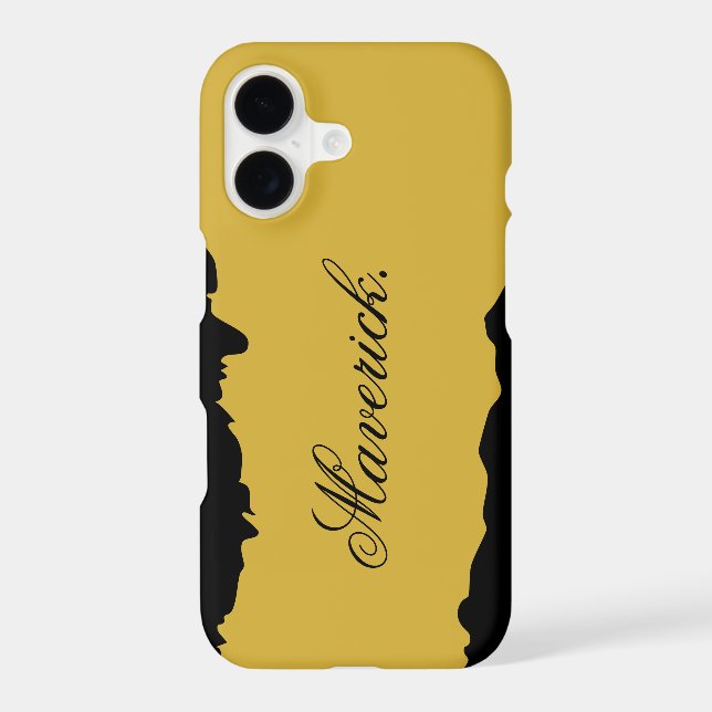 Black and Metallic Gold Stylish Personalized Name (Back)