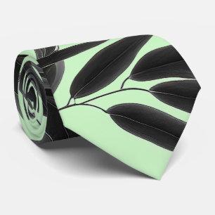 Black and Mint Green Bamboo Plant Tie