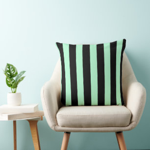 Black and Mint Green Cushion