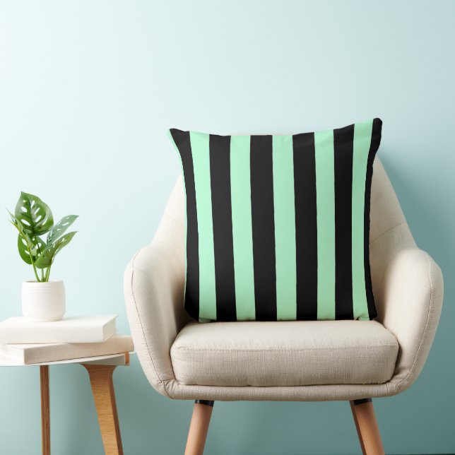 Black and Mint Green Cushion (Chair)