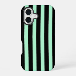Black and Mint Green iPhone 16 Case