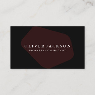 Black and Modern Shape Business Card