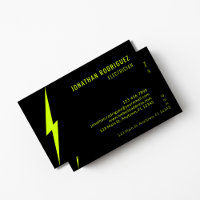 Black And Neon Yellow Lighting Custom Electrician 