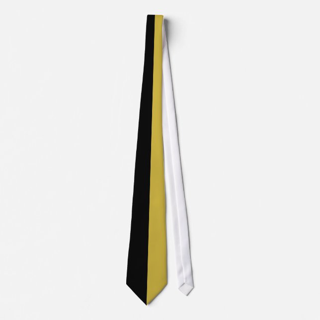 Black and Old Gold Two Colour Tie (Front)