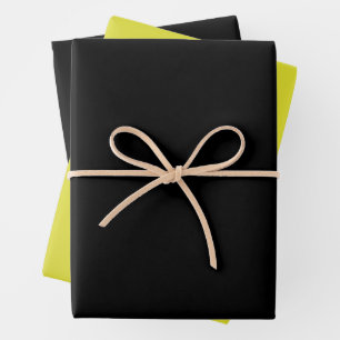 Black and Olive Wrapping Paper Sheet