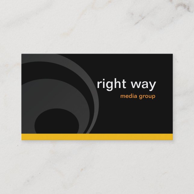 Black and Orange Business Card (Front)