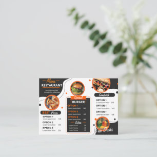 Black And Orange Elegant Restaurant Menu Template