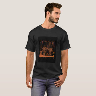 Black and Orange Futuristic Peace T-Shirt
