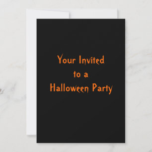 Black and Orange Halloween Invitations