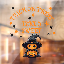 Black And Orange Halloween Window Cling