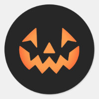 Black and Orange Jack-o-lantern pumpkin face