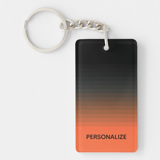 Black and Orange  Key Ring (Front)