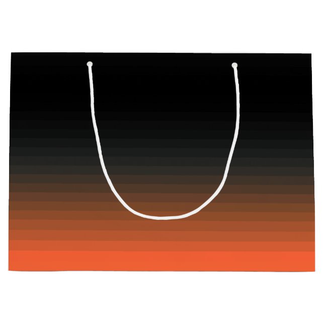 Black and Orange  Large Gift Bag (Front)