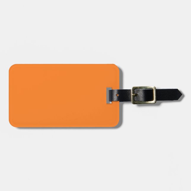 Black and Orange Luggage Tag (Front Horizontal)