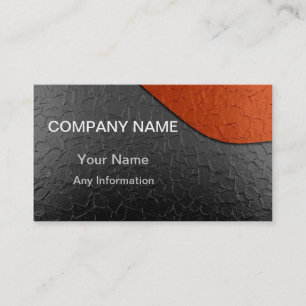 Black and Orange Luxury Metallic 4 Business Card