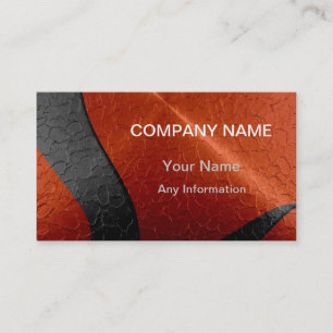 Black and Orange Luxury Metallic Business Card