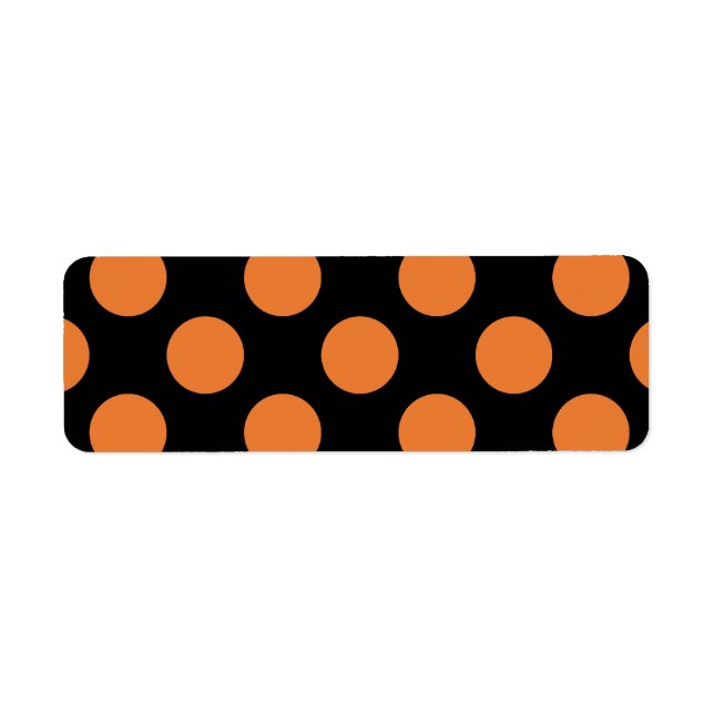 Black and Orange Polka Dots (Front)