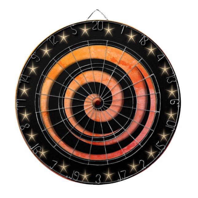 Black and Orange Regulation Dart Board (Front)