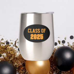 Black and Orange School Colours Class Year