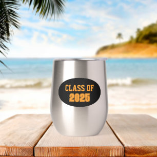 Black and Orange School Colours Class Year