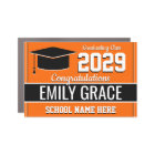 Black and Orange School Colours Graduation Parade