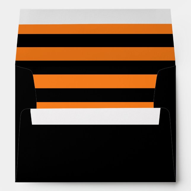 Black and Orange Stripes Envelope (Back (Bottom))