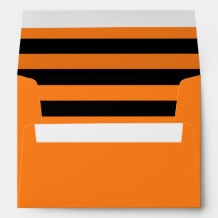 Black and Orange Stripes Envelope