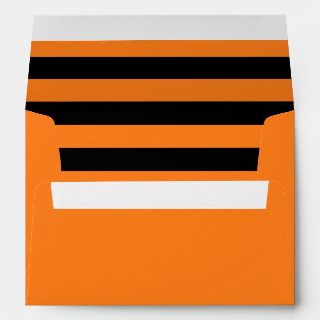 Black and Orange Stripes Envelope (Back (Bottom))