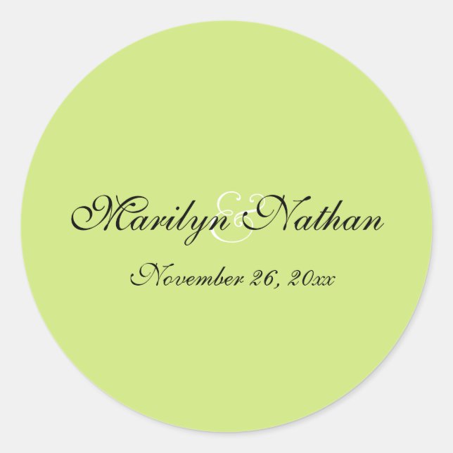 Black and Pear Green 1.5" Round Sticker (Front)