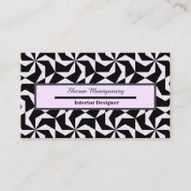 Black and Pink Abstract Geometric Hexagon