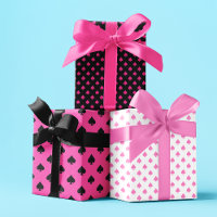 Black and Pink Ace of Spades Pattern Modern