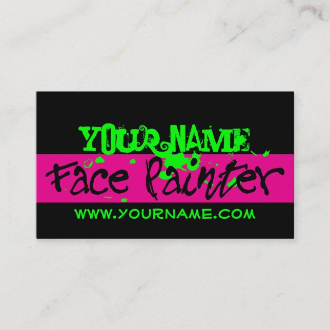 Black and Pink Business Card (Front)