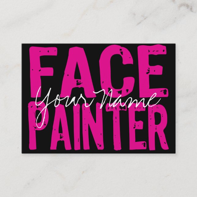 Black and Pink Business Card (Front)