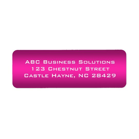 Black and Pink Business Return Address Sticker Return Address Label