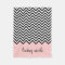 Black and Pink Chevron Custom Monogram