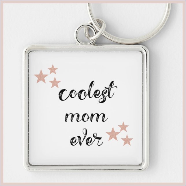 Black and Pink Coolest Mum Ever Key Ring (Creator Uploaded)