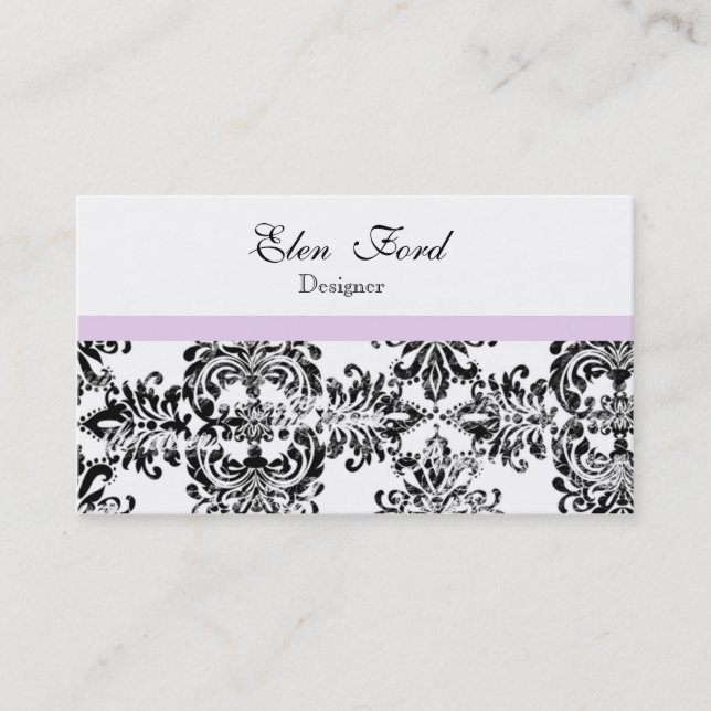 Black and Pink  Elegant Business Cards (Front)